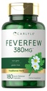 Carlyle Feverfew Kapseln 380mg | 180 Count | Traditionelle Kräuterextrakt | Non-GMO, Glutenfrei