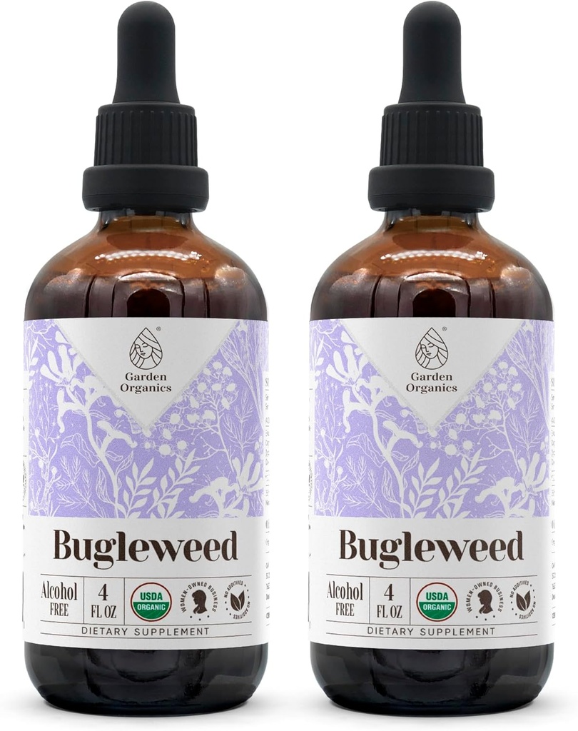 Bugleweed USDA Organic Alcohol-Free Extract | Nahrungsergänzung, Hochfeste Tinktur, Atmungssystem | Natürliche Zertifizierte Bio Bugleweed (Ze LAN, Lycopus Virginicus) Getrocknete Kräuter 2x4 oz
