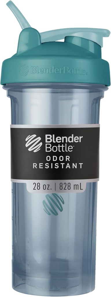 BlenderBottle Shaker Bottiglia Serie Pro Perfetto per frullati e pre allenamento, 28 once, Cerulean Blue