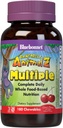 Bluebonnet Nutrition Rainforest Animalz Whole Food Based Multiple Chewable Tablet, Kinder Multivitamin & Mineral, Vitamin C, D3, Eisen, Glutenfrei, Milchfrei, Kosher, 180 Chewable Tablets, Kirsche Flavor