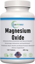 Magnesium 400mg [hohe Potenz] Ergänzung – Magnesiumoxid für Immununterstützung, Muskelrückgewinnung, Leg Cramps und Relaxation 120 Tabletten