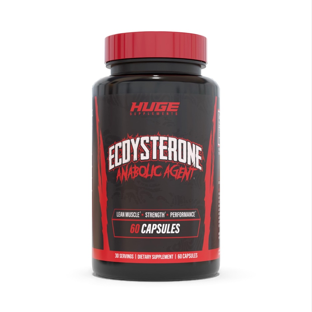 Suppléments énormes Supplément d'ecdystérone, Constructeur de Muscle Naturel pour les Hommes, 1000mg Beta Ecdystérone par service, Dose optimale, Absorption Supérieure, 98% plus grande pureté disponible
