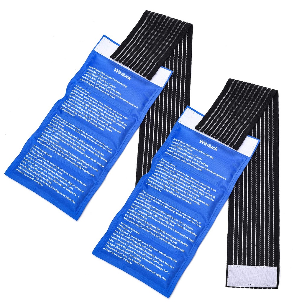Gel Ice Cold Packs - (2-Piece Set) Soft Reusable Cold/Hot Compress, fornisce Alleviate Joint e Muscle Pain. Terapia flessibile da lesioni - spalla, schiena, ginocchio, collo, caviglia e altro ancora.