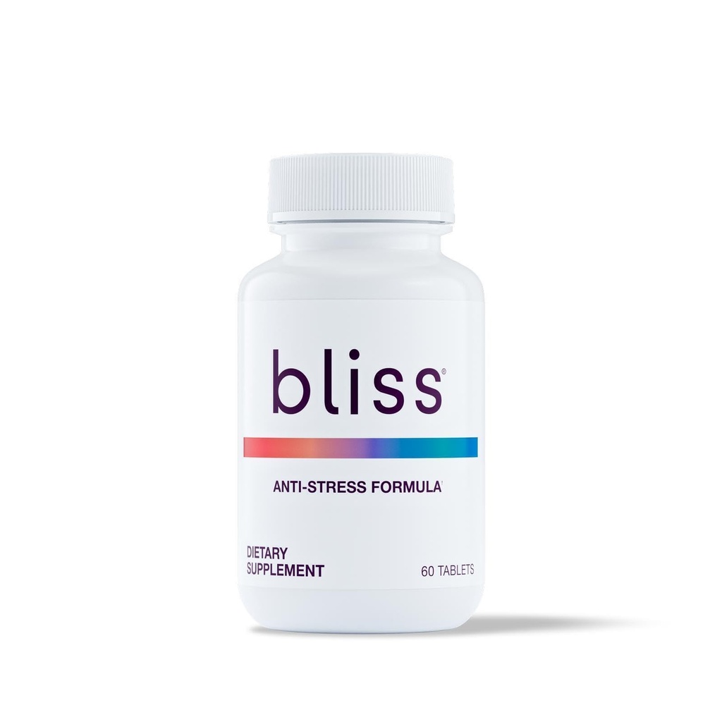 Bliss Herbal Stress Support – Tablet adaptogenic con Ashwagandha, Rhodiola & L-teanina – Promuove la calma, equilibrio mood & Clarity mentale – Vegan & Gluten-Free – 60 compresse