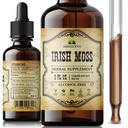 Gocce organiche crude del moss del mare irlandese – Estratto naturale del moss del mare irlandese per il supporto della tiroide, la digestione e l'energia – Supplemento dietetico liquido – Vegan, Non OGM – Bottiglia di 2oz