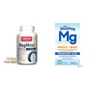 Jarrow Formulas MagMind Brain Health con Magtein (Magnesium L-Threonate) & SlowMag Muscle + Cuore Magnesio cloruro con supplemento di calcio