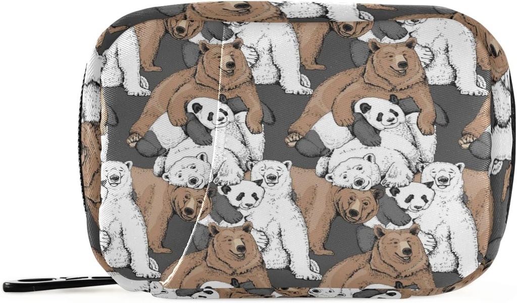 Bär Panda Pille Box 7 Tage Pille Fall Reisen Pille Organizer Tasche mit Reißverschluss Tragbare Wöchentliche Tasche Kompakte Größe für Vitamin Supplement Halter