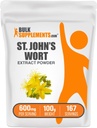 BulkSupplements.com St. John's Wort Extract - St. Johns Wort Supplement, Kräuterergänzung für Stimmung - Vegan & Gluten Free, 600mg pro Servierung, 100g (3.5 oz) (Pack von 1)