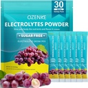 Hydration Packets Sugar Free, Elektrolyt Drink Mix Portable Hydration Packets für schnelle Hydration, Grape Flavor, 30 Sticks