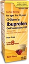 Sospensione Orale Ibuprofene dei bambini di Taro 100 mg per 5 mL, 4 Fl Oz, Riduttore di dolore e febbre per età 2-11 anni, Dye-Free, Aroma di bacche