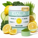 Kiala Nutrition Super Greens, Bio Greens Pulver mit Spirulina & Chlorella für Verdauung, Gut Gesundheit, Immunität, Energie, Glutenfrei, Vegan, Zucker, Spectra Blend, Zitronentropfen, 30 Portionen