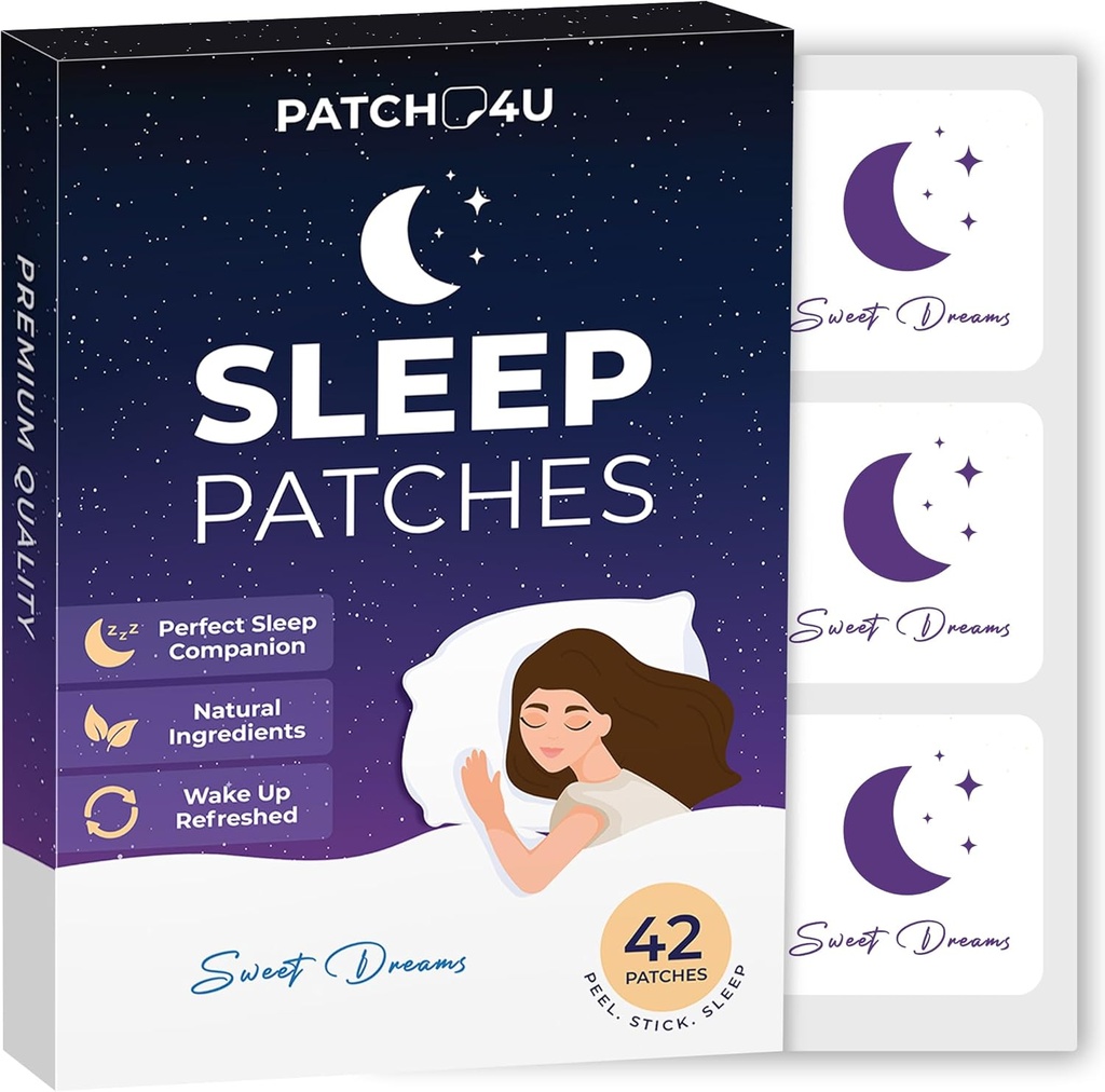 Dormire per adulti Extra Forza | Facile-apply Sleep Patch con Melatonin & Valerian | Relax & Wake Up rinfrescato | Long-Lasting Night Comfort per uomini e donne | 42 Patches