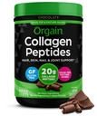 Orgain hydrolysiertes Collagen Peptide Pulver für Frauen & Männer, Schokolade, 20g Gras Fed Collagen - Haar, Haut, Nagel, & Joint Support Supplement, Paleo & Keto, Non-GMO, Typ I und III, 1lb