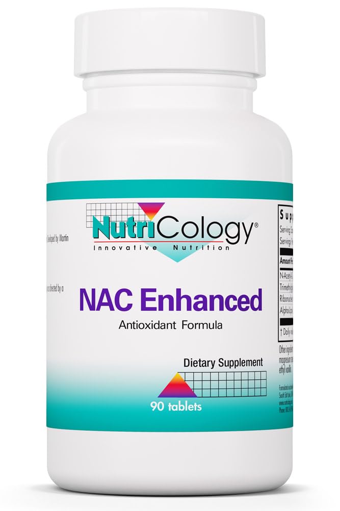 Nutricologie Supplément amélioré NAC - N-acétyl-L-Cysteine, Précurseur au glutathion, soutient la fonction immunitaire, clairance du mucus - 90 Compte