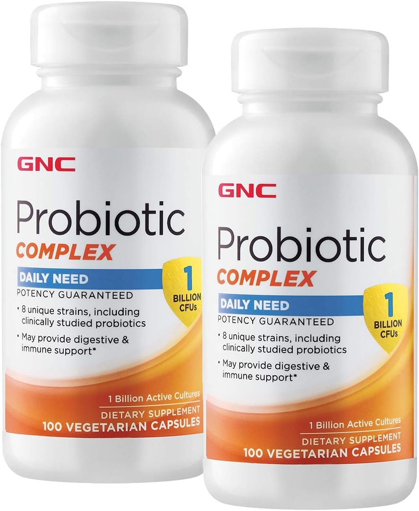 GNC Probiotic Complex Daily Need - 1 miliardo di CFU - Twin Pack