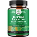Kräuter Laxative Kapseln mit Probiotika – Natürliche Laxative für die Verstopfung mit Senna Leaf, Psyllium, Aloe Vera – Colon Cleanse für Frauen & Männer - Detox für Gut Health & Weight Management – 60 Ct