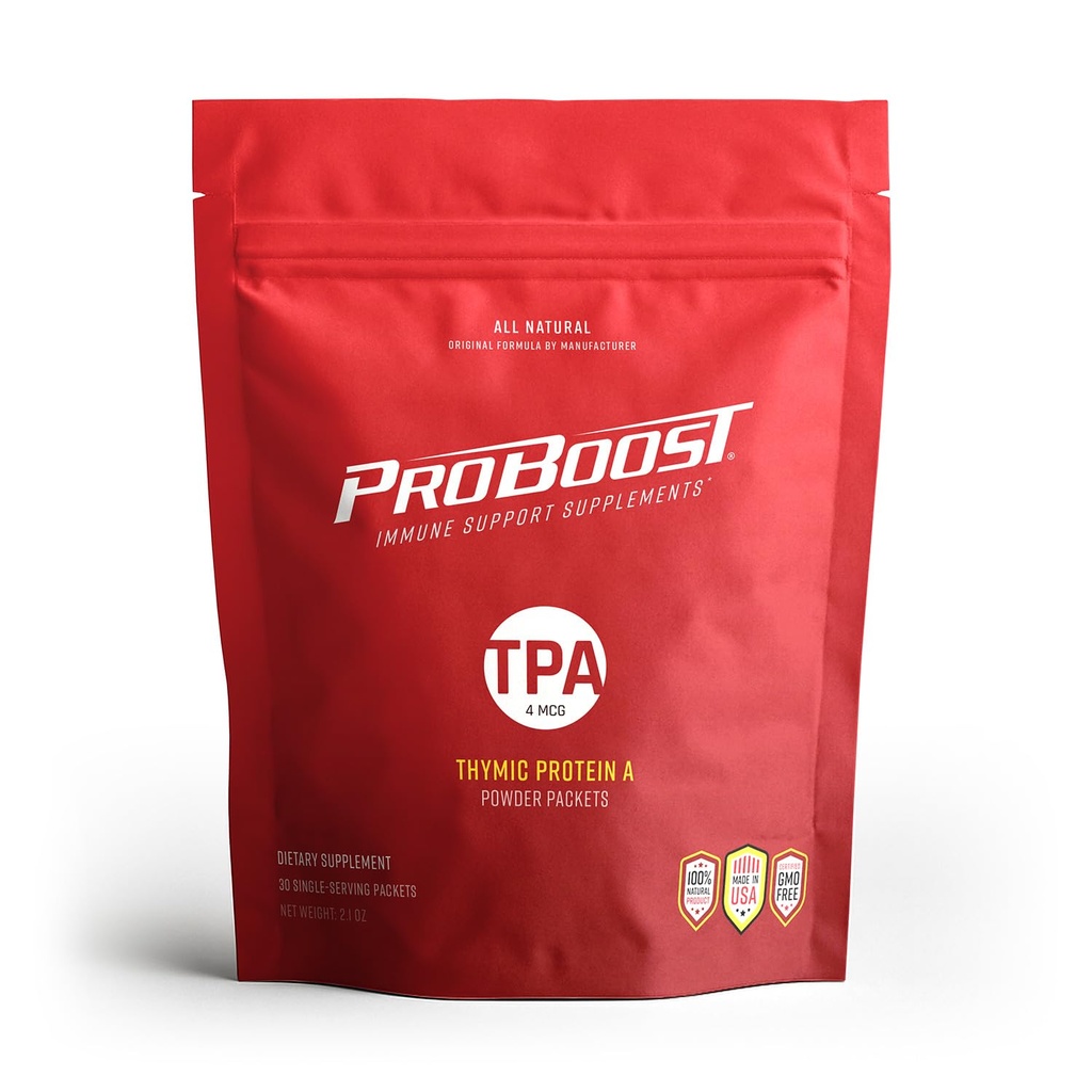 Thymic Protein A Powder Packets (4 McG TPA) – Immunsystem Support Supplement - All Natural, Non-GMO Formula - 30 Packets