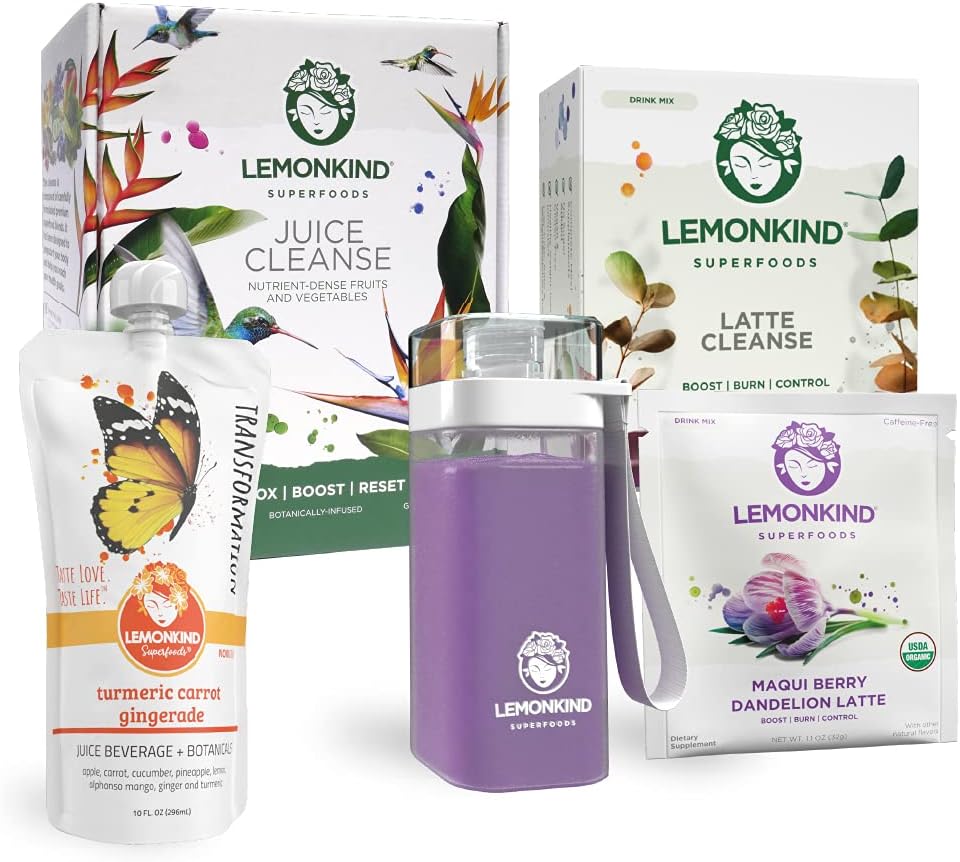 LEMONKIND 4 giorni DeBLOAT & Restart - Detoxifying Adaptogenic Stress Relief Bundle - 23 Serve