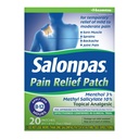 Salonpas Schmerzlinderung Patch, 20 Count (Pack von 1), Bis zu 12 Stunden vorübergehende Entlastung von Mild zu moderate Schmerzen, Rückenschmerzen, Sore Muskel, Verstauchungen, Bruises