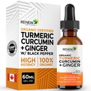 Renouveler les actifs Extrait liquide curcuma avec huile de gingembre et citron