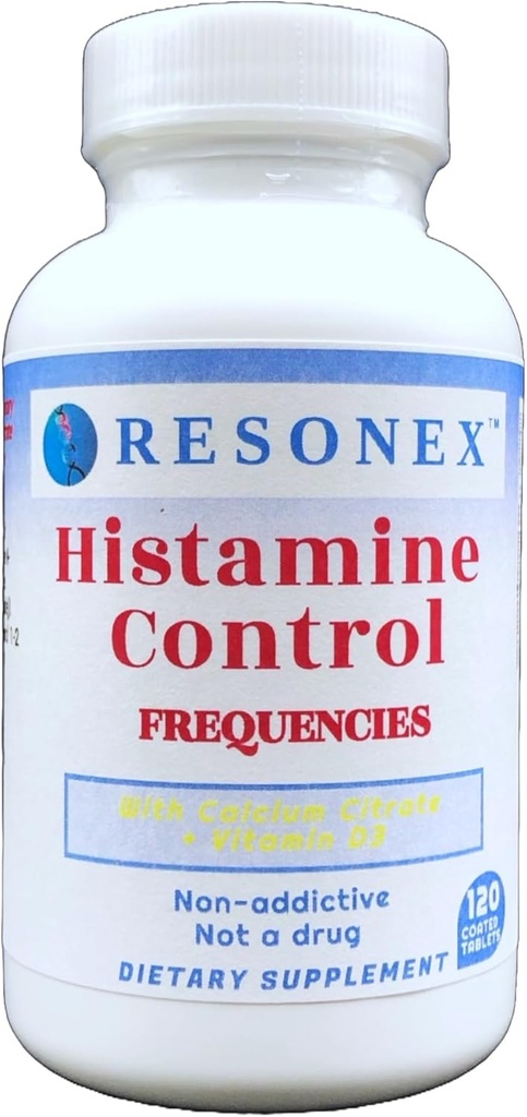 Contrôle de l'histamine avec fréquences naturelles - 120 comprimés - avec fréquences naturelles des enzymes HNMT et DAO pour aider à contrôler les niveaux d'histamine