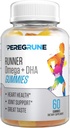 Runner Omega 3, 6, und 9 Gummies Plus DHA - Tägliche Laufergänzungen – 50% Weniger Zucker – Herz- und Gelenkgesundheits-Gummi für Sportler – GMP zertifiziert