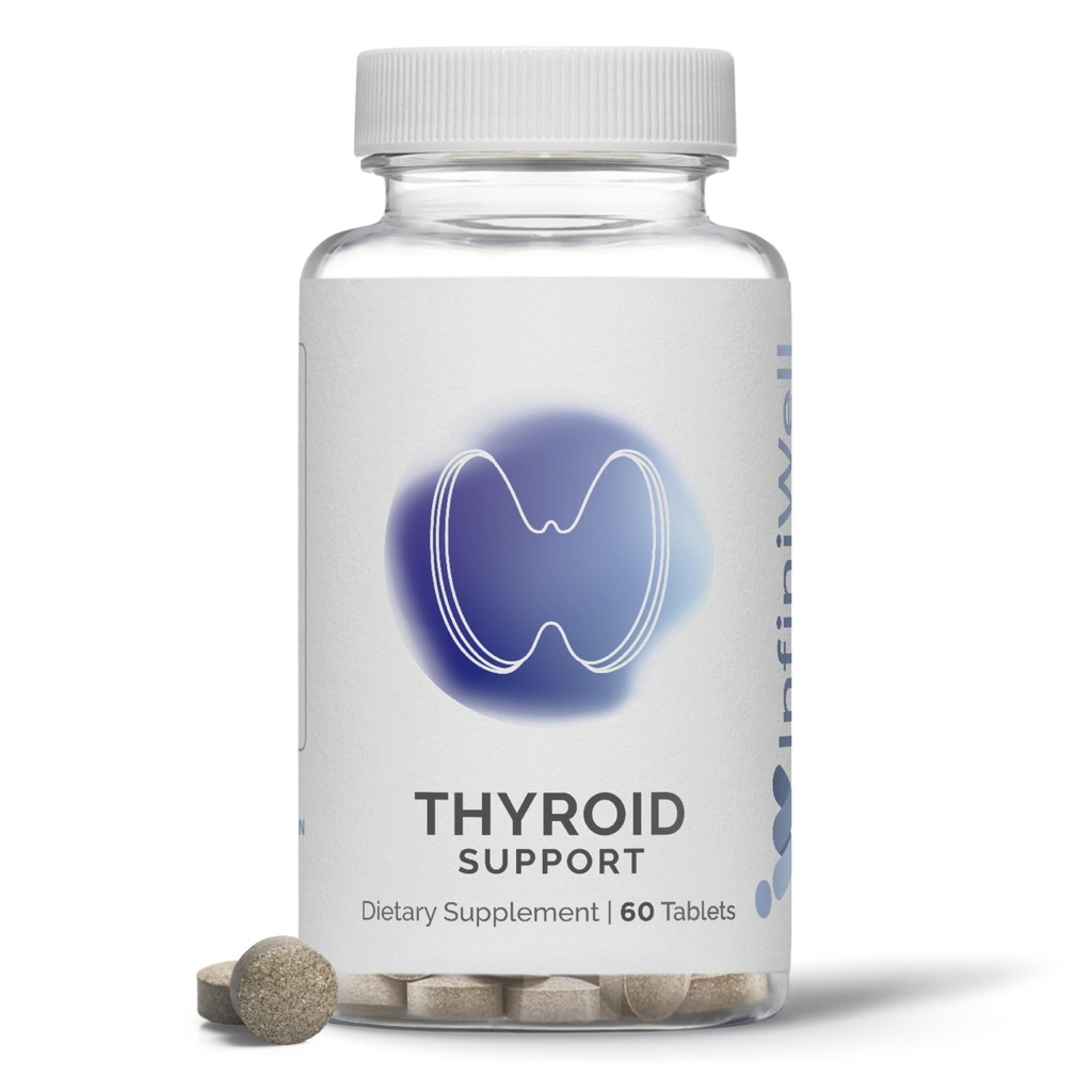 InfiniWell Thyroid Support Complex - mirato supplemento tiroideo - Promuovi il segnale ormone, la salute metabolica e la produzione di energia mitocondriale - con Iodina, Selenium & More (60 compresse)