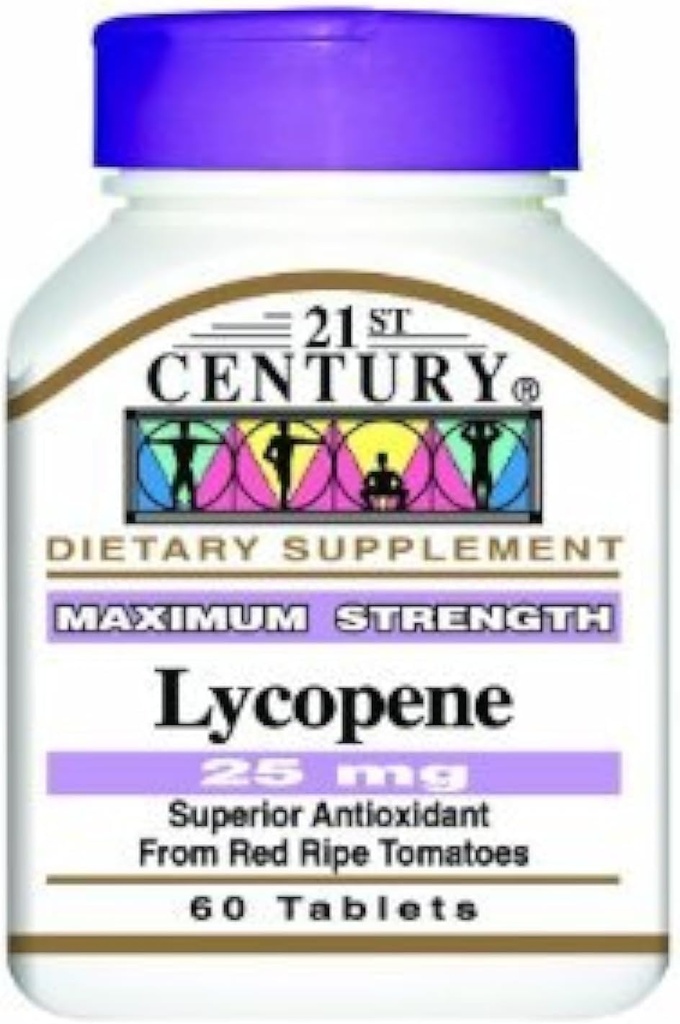 LYCOPENE , Maximum Strength, 25 mg, TRIPLE VALUE PACK (3X 60 TABELLETS) by 21st Century Health Care
