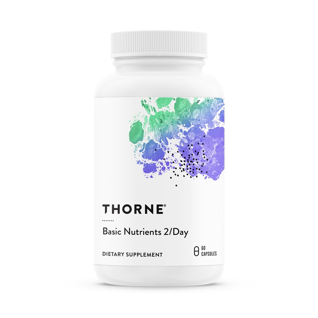 THORNE - Nutrienti di base 2/giorno - Multivitaminico giornaliero completo con biodisponibilità ottimale - Vitamina & Mineral Formula - Gluten, Dairy & Soy-Free - 60 Capsule - 30 Serve