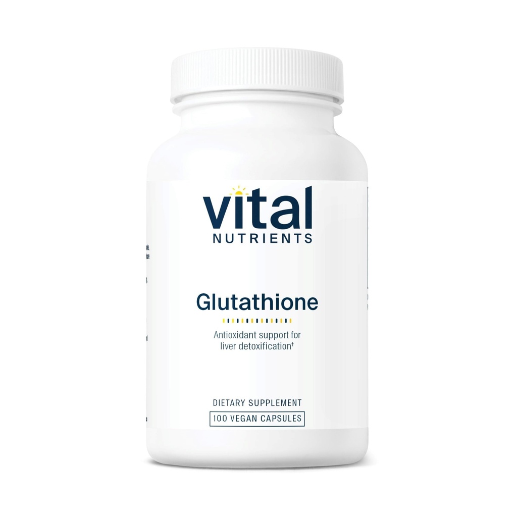 Vital Nutrients Glutathione 400mg | Supporto antiossidante per fegato Detox | Integratore antiossidante vegano per promuovere la salute del fegato e del fegato Detox* | Gluten, Dairy, Soy Free | Non-GMO | 100 capsule
