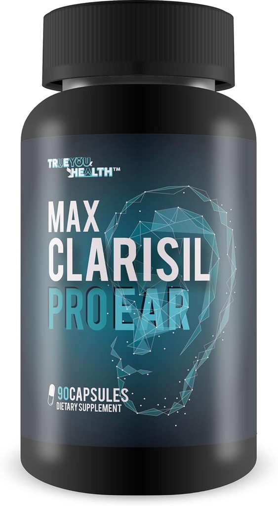 Max Clarisil Pro Ear - Supporto per la perdita dell'udito & Ear Ringing - Natural Turmeric Based Formula per sostenere Riduzione del gonfiore & Miglioramento della salute dell'orecchio - Max Clarisil Pro Hearing Loss Supplement