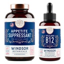 WINDSOR BOTANICALS Appetitzügler für Gewichtsverlust und Vegan B12 Liquid Bundle