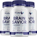 (3 Pack) Mindful Wellness Advanced Brain Savior Kapseln Pillen, Gehirn Savior Mind Boost Ergänzung für Kognition und Fokus, Gehirn Savior Bewertungen, Mindful Wellness Brain Pill Supplement (180 Kapseln)