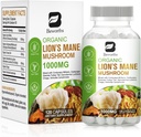 Lion's Mane Mushroom - 120 Capsules de Lion biologique Mane Turkey Tail Mushroom Complement Complex, Cordyceps, Chaga, Turquie Tail, Reishi