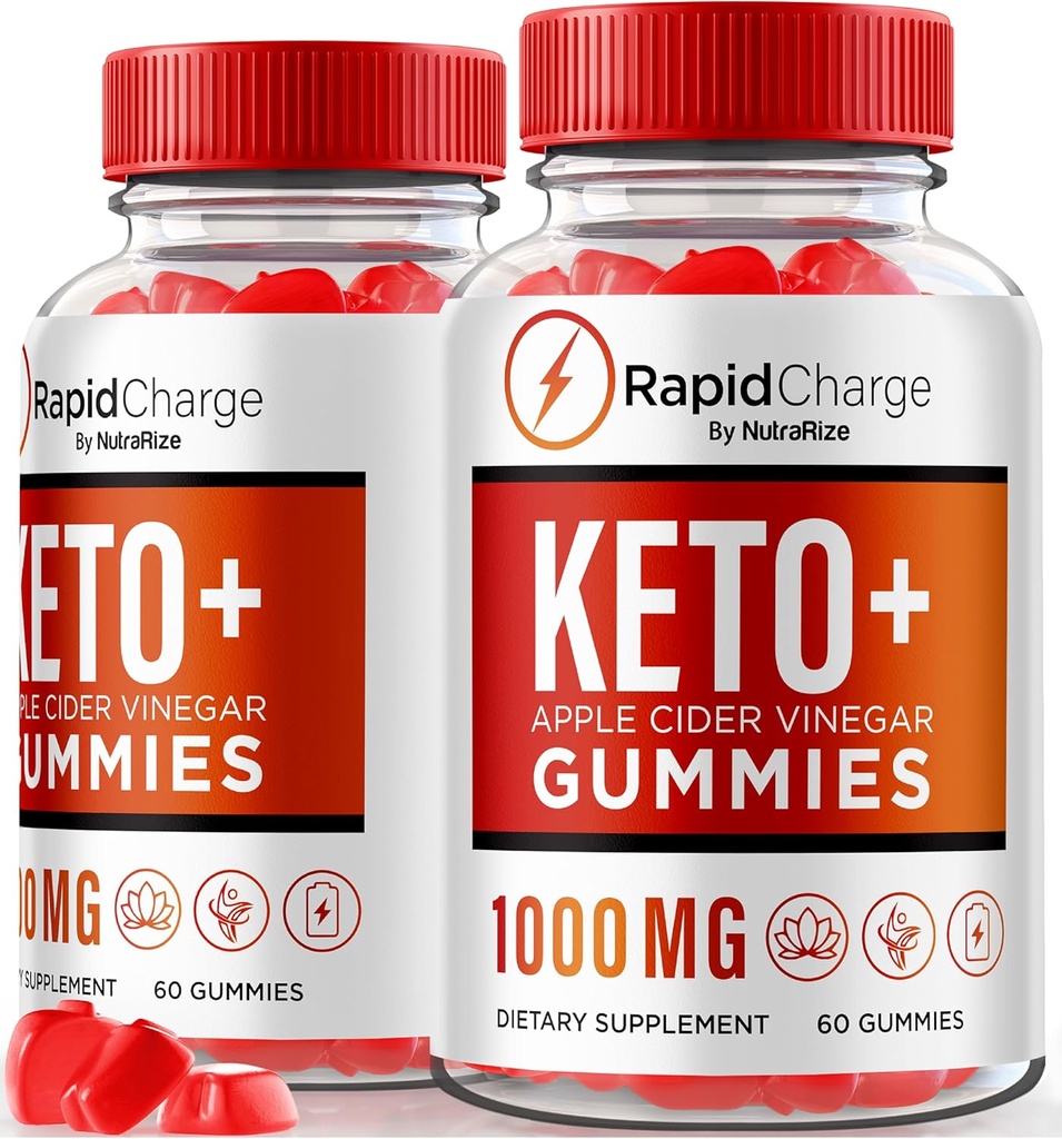 NutraRize (Pack mit 2 Rapid Charge Keto + ACV Gummis, um die allgemeine Gesundheit zu unterstützen, Alle natürlichen Apfel Apfel Apfel Apfel-Essig, Keto Plus ACV Gummy Formula, Gomitas Review (120 Gummi)