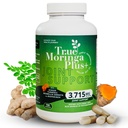 True Moringa Plus+ Joint Support Supplement 10:1 Extrakt | 20.000 mg Bio Moringa, Kurkuma, Ginger, Boswellia, BioPerine | Extra Strength Herbal Antioxidant für Erwachsene (150 Kapseln)