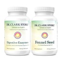 Dr Clark Store Flat Tummy Kit – 2 formules de soutien digestif pour la digestion améliorée, la régularité Bowel et la santé Gut – supplément digestif naturel