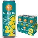 ZYN Turmeric Wellness Drink (6 Pack), Limone Ginger aromatizzato curcumina curcuma curcuma bere con pepe nero, Non Aggiunto Zucchero, Carbo basso & Bassa Calorie Bere, Clean Alternative