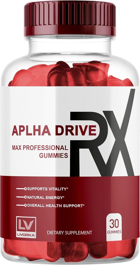 LIVORKA Alpha DriveRX Gummis, Alpha DriveRX Advanced Formula, Alpha DriveRX Gummy, Alpha DriveRX, Alpha DriveRX Pills Kapseln 30 Gummi für 1 Monat