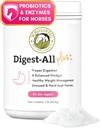 Wholistic Pet Organics Digest-All Plus: Pferde-Probiotika-Pulver - 1 Lb - Equine Probiotics und Prebiotics mit Verdauungsenzymen - Equine Digestive Supplements für Gas, Verbrauch und Gut Health