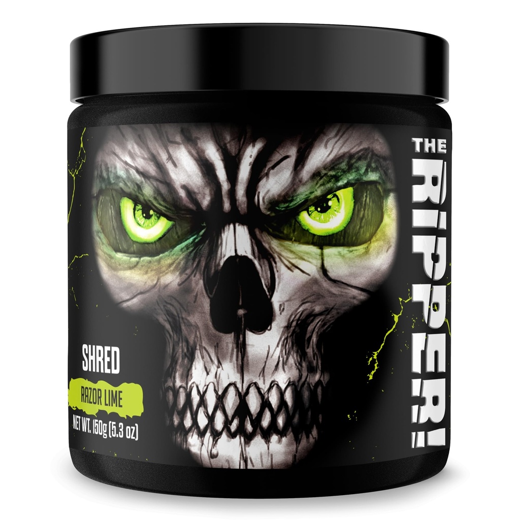 JNX SPORTS The Ripper! Fat Burner Pre Workout für Männer und Frauen – Thermogenic Fat Burning Powder & Appetite Suppressant, Boost Energy & Endurance – Razor Lime, 30 Portionen