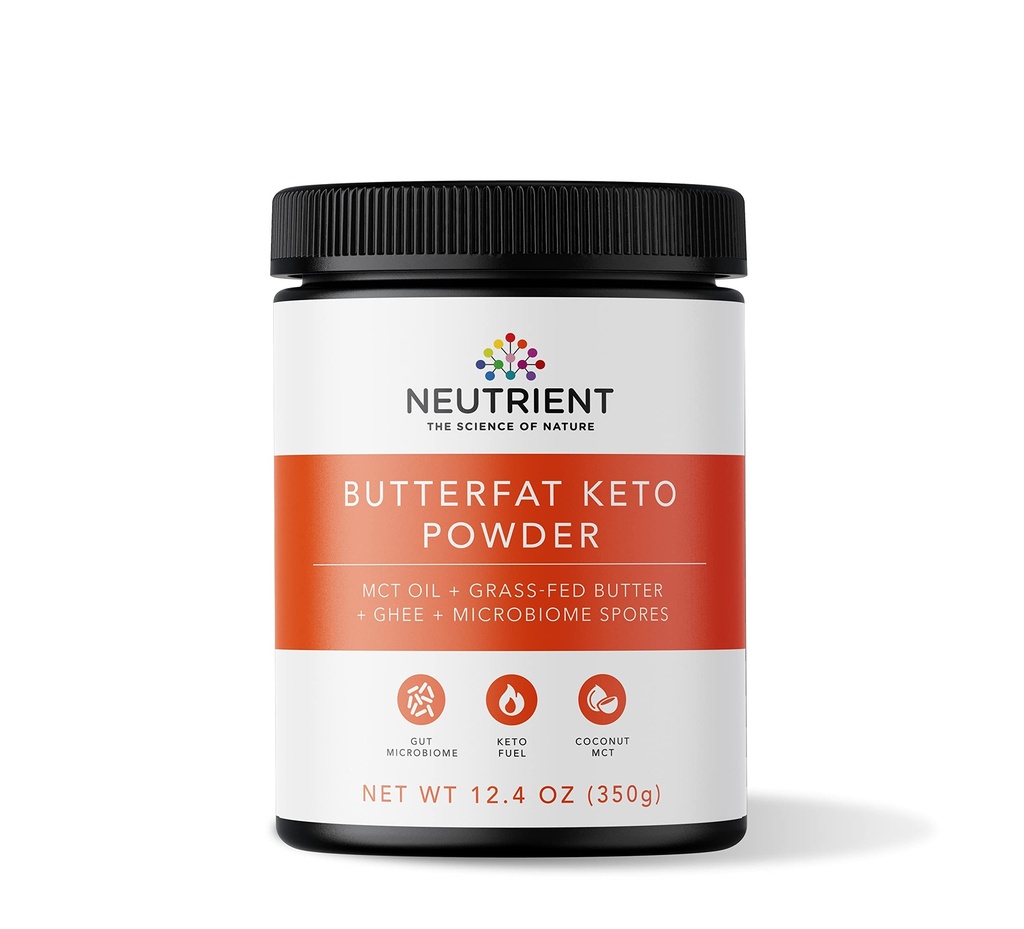Neutrient Keto MCT Öl Pulver | mit Kokosnussquelle MCT Öl & Ghee mit Gras Fed Butter | Delicious Morning Keto Kaffee Creamer für Ketosis Unterstützung | Kraftstoff für Körper & Gehirn