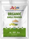 Jai Ho Bio Amla Berry Poudre (Amalaki), 2 LB - Riche en vitamine C antioxydante soutient ImmunityGluten Free, Vegan, Non-OGM - Poche à fermeture éclair refermable