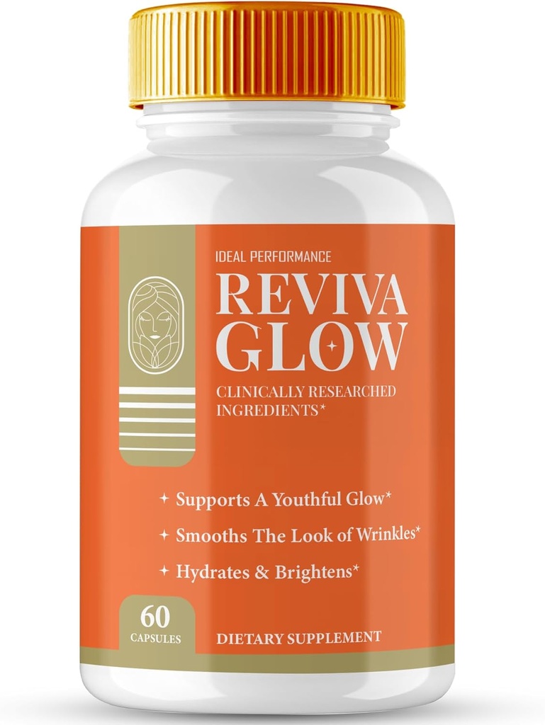 Reviva Glow Capsules, RevivaGlow unterstützt natürliche gesündere und glänzende Haut Pillen - maximale Stärke, Reviva Glow Vitamin Supplement Unterstützung Pillen, RevivaGlow Unterstützung Kapseln Bewertungen (60 Kapseln)
