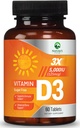 Vitamin D3 5000iu (125 mcg) Immun-Gesundheitsunterstützung - Hohe Potenz Vitamin D Nahrungsergänzungsmittel für Knochen, Zähne, Muskel - Nature's VIT D, Vegan, Glutenfrei, Raspberry Flavor - 60 Kautabletten