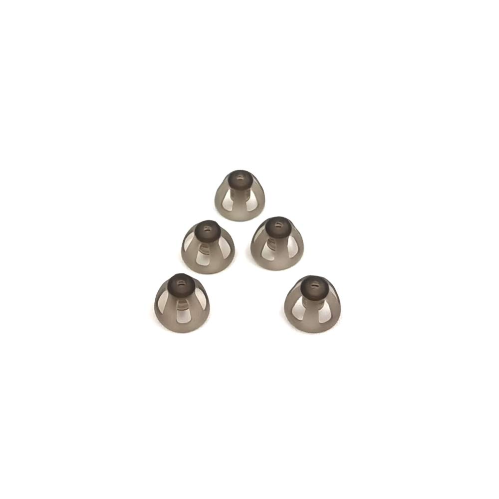 Hörhilfe Domes Smoky Gray Tips Ohr Stücke bequem für Open Fit BTE Sound Amplifier PSAP Kit unsichtbar 8mm (M * 5)