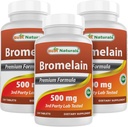 Meilleurs naturels Bromelain 500mg 120 comprimés (120 Nombre (paquet de 3))