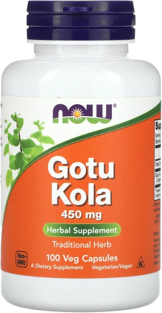 JETZT Lebensmittel Gotu Kola, 450 mg, 100 Veg Kapseln