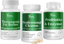 DR VITAMIN SOLUTIONS Thermogenic Fat Burner & Professional Detox Cleanse Bundle - 15 Tage Cleanse for Weight Management, Gut Health und Bloating Relief - 240 Caps
