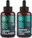 Collagène liquide marin et collagène liquide WILD FUEL avec ensemble amélioré de collagène Biotine